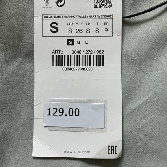 Zara Green Trenchcoat New With Out Tag Size Small - Picture 3 of 6